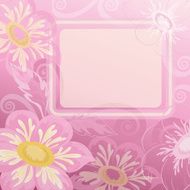 Background with frame and flowers dahlia N2