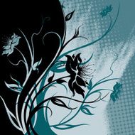 Grunge floral background N31