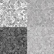 seamless leaves set