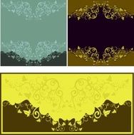Set of Abstract floral design N2
