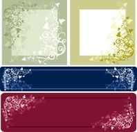 Set of Abstract floral design N3