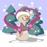 Snowman with scarf 23