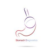 Stomach diagnostics symbol design vector illustration