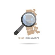 Spine diagnostics symbol design vector illustration