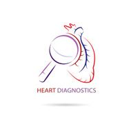 Heart diagnostics symbol design vector illustration
