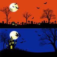 Halloween Banners Vector Set
