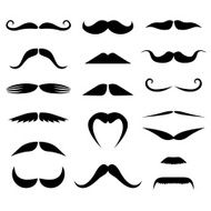 Moustaches silhouettes set N2