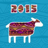 Card With Ornate Sheep