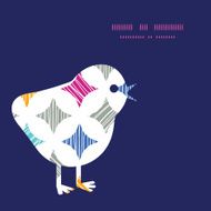 Vector colorful marble textured tiles chicken silhouette Easter frame N2