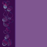 Fruit seamless border pattern The image of fruits and berries N2