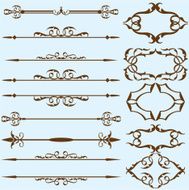 Real vintage ornate lines set