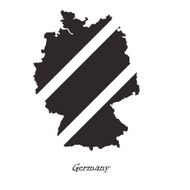 Black map of Germany for your design