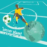 soccer planet vintage background