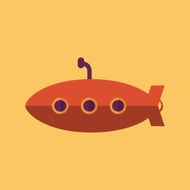 Submarine Transportation Flat Icon