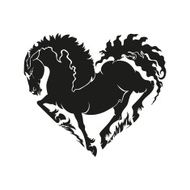 heart with horse