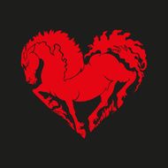 heart with horse N2