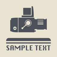 Retro photography icon or sign
