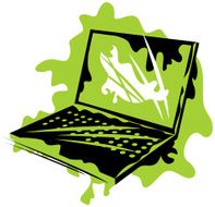 Abstract laptop