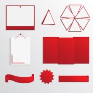 set of the text box for website design in red