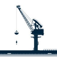level luffing crane silhouette