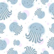 pattern Jellyfish in the sea N2