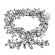 Floral tree with frame for your text