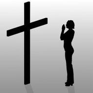 Vector silhouette of a woman N1783