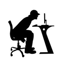 Vector silhouettes of man N63
