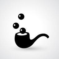 pipe smoking icon vector