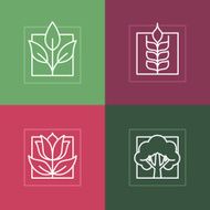 Vector line logos N2