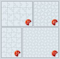 Puzzle set 20 24 49 120 pieces N2