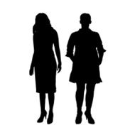 Vector silhouette of a couple N217