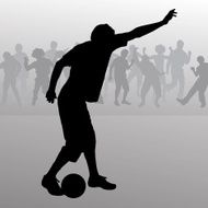 Vector silhouette of a man N824