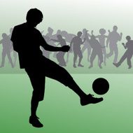 Vector silhouette of a man N825