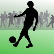 Vector silhouette of a man N826