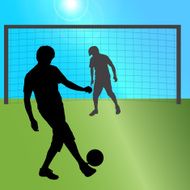 Vector silhouette of a men N7