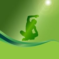 Vector silhouette of a man N828