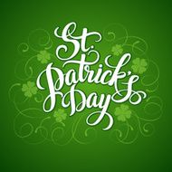 St Patrick&#039;s Day greeting Vector illustration N2