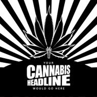 Cannabis black and white burst background