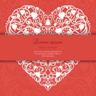 Invitation card with heart silhouette N2