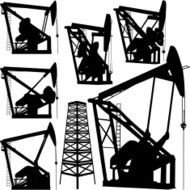 Oil Rig and Derrick Set