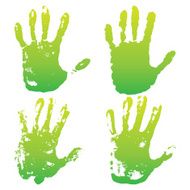 vector collection of eco concept symbolic human&#039;s green hands