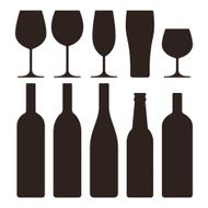 Bottles and glasses set N3