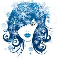 Abstract Winter Girl