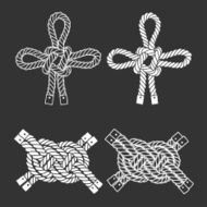 Set of marine knots Vector isolated elements