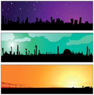 Cartoon Skyline Panel 02