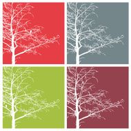 Four colours Trees Branches