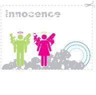 man woman angels (vector)
