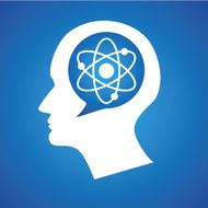 Thinking Head atom Vector illustration