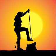 Vector silhouette of woman N400